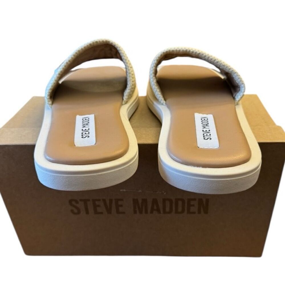Steve Madden Leigh Natural Sandals Size 10 - Run Small - Picture 7 of 13